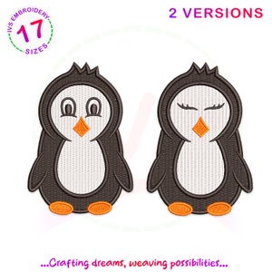 Penguin embroidery design, Penguin embroidery, Penguin embroidery file, Penguin embroidery designs, Penguin design, mini embroidery Penguin
