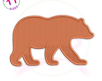 Bear embroidery design, animal machine embroidery, Bear pattern, forest embroidery, wild design, mini Bear design, PES, JEF, VIP