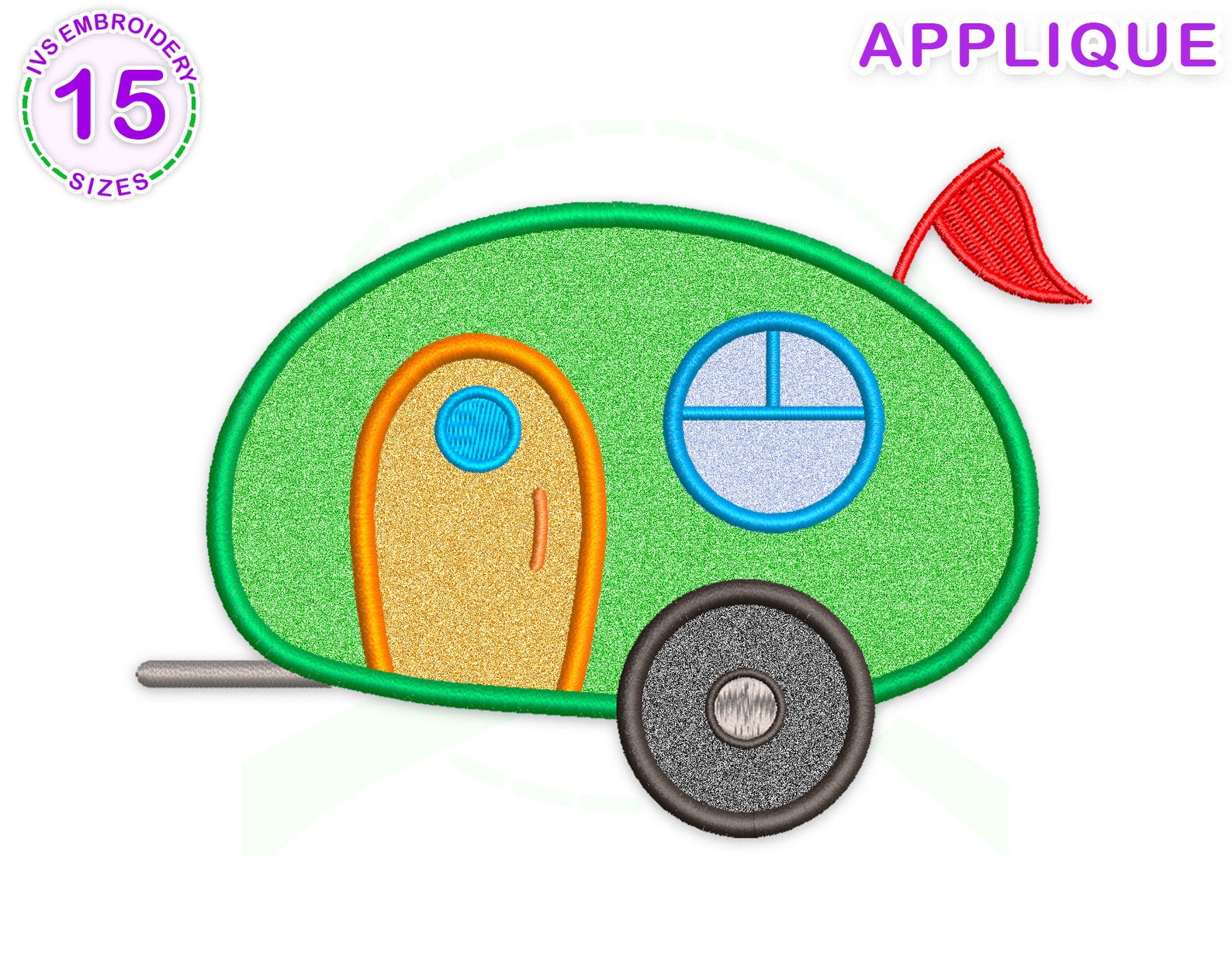 Camper Applique Embroidery Design Technics Embroidery Camper Etsy