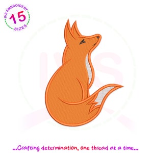 Fox embroidery design, pup machine embroidery, Fox embroidery file, Fox embroidery designs, Fox design, mini embroidery Fox, fox stitch fill