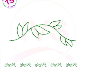 Leaf border quilting embroidery design, Leaf quilting block, nature quilting design, Leaf quilt design, Leaf quilt block, nature patchwork