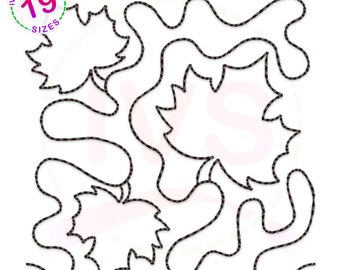 Maple Leaf Quilting Embroidery Design (Digital Download)
