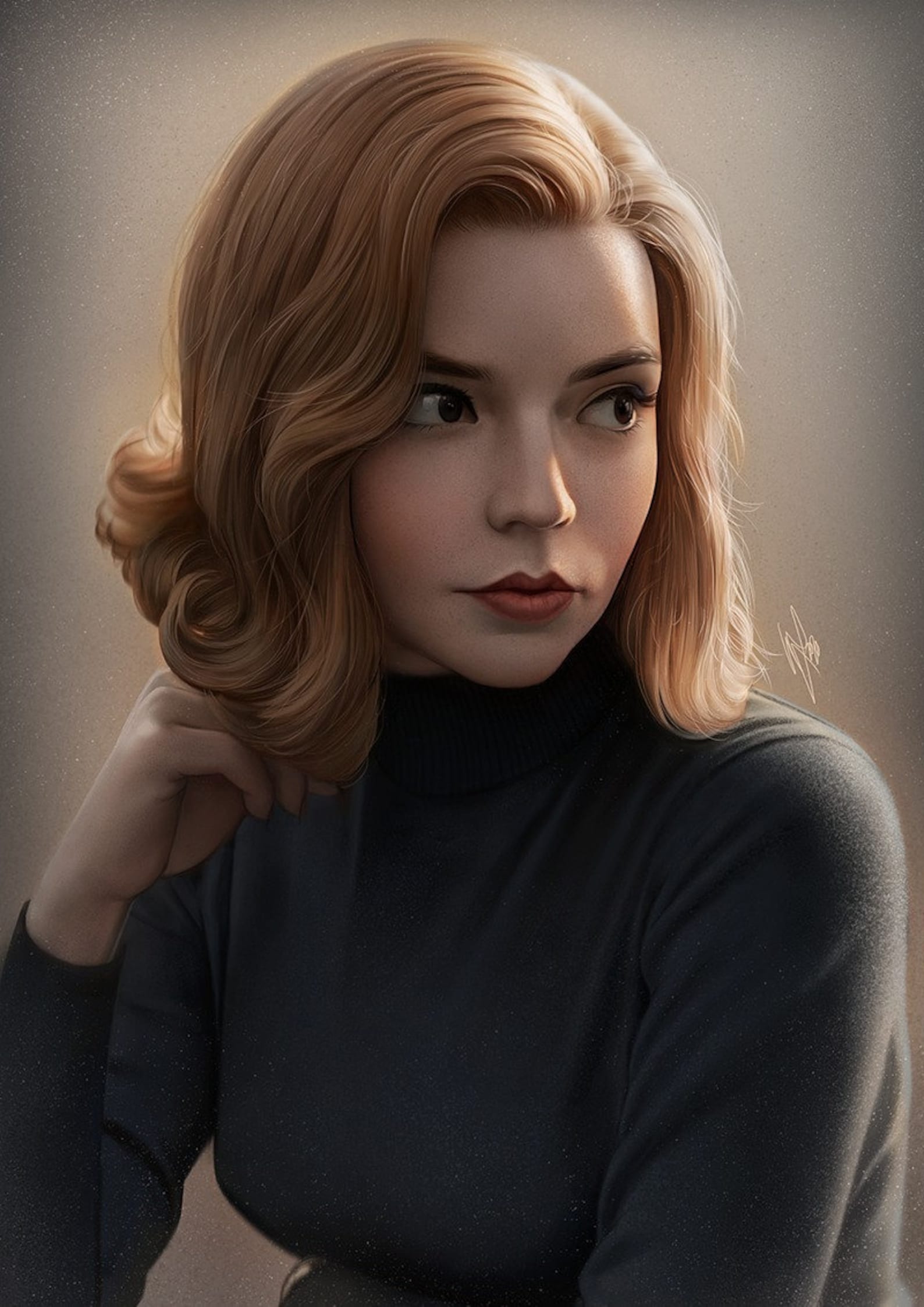 Beth Harmon poster The Queens Gambit gloss poster 18 x 24 | Etsy