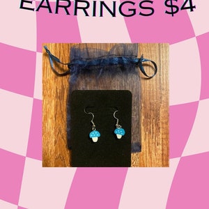 Mushroom earrings