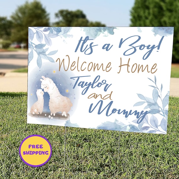 New Baby Yard Sign, Birth Announcement Sign, Gender Reveal Lawn Sign