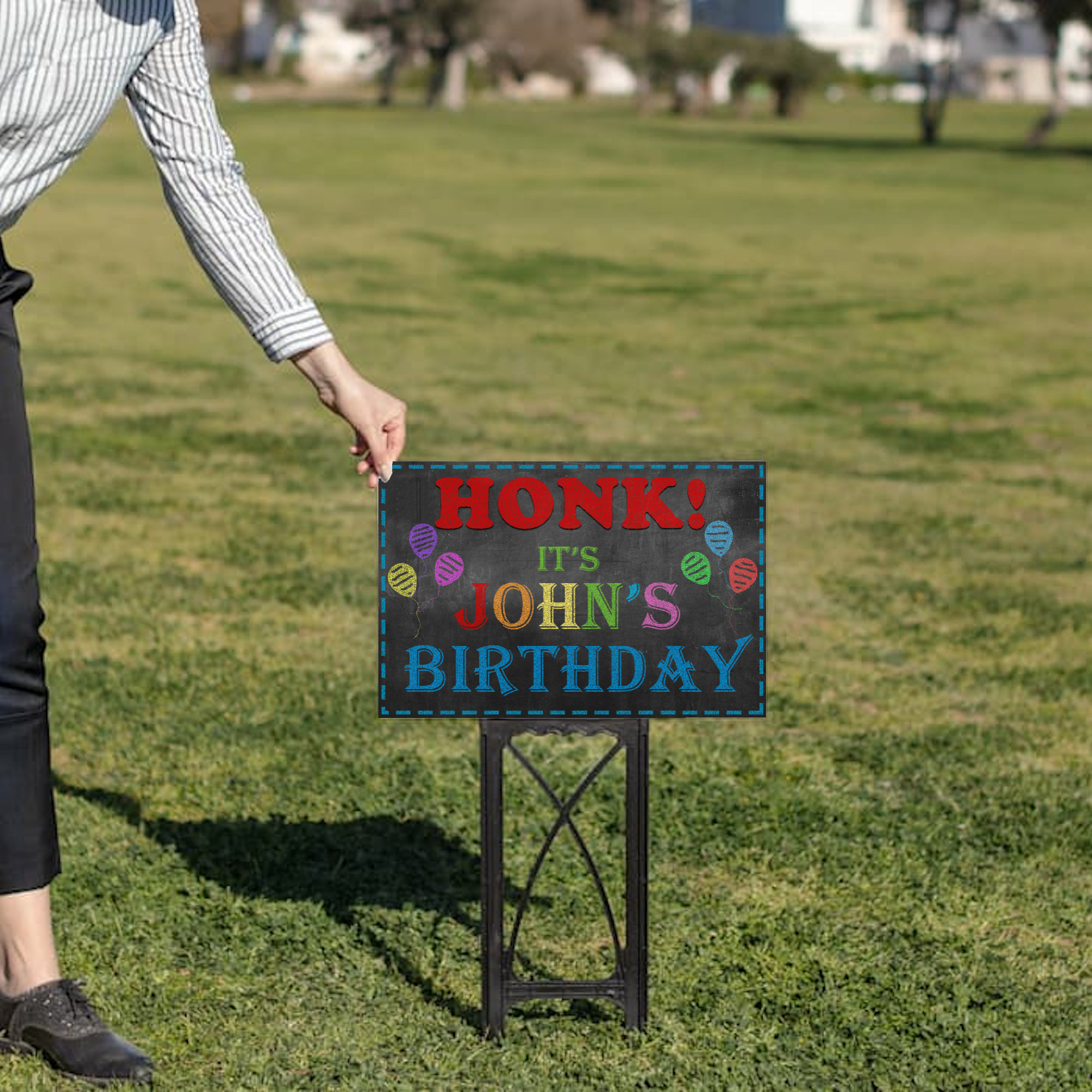 Happy Birthday Yard Sign Drive by Birthday Lawn Sign Car Etsy