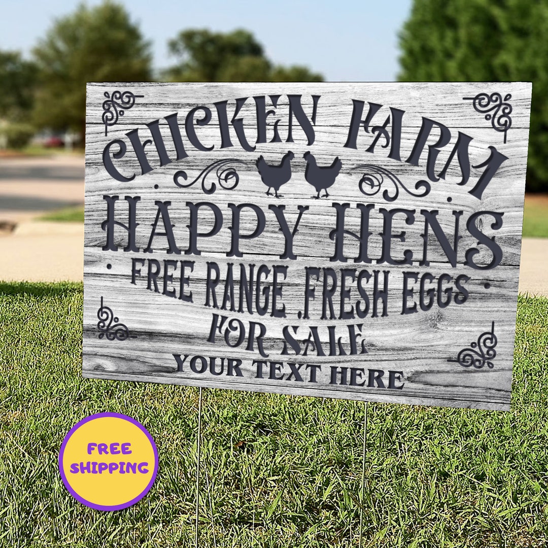 Fresh Eggs for Sale Yard Sign Farm Fresh Eggs Personalized Etsy