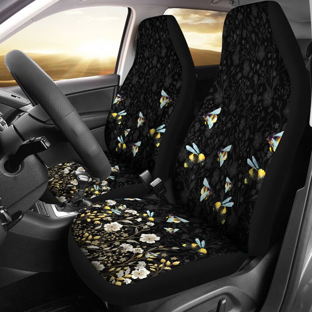 Bees Flower Seat Covers 01 Luxury Seat Covers Animal Car Seat Etsy