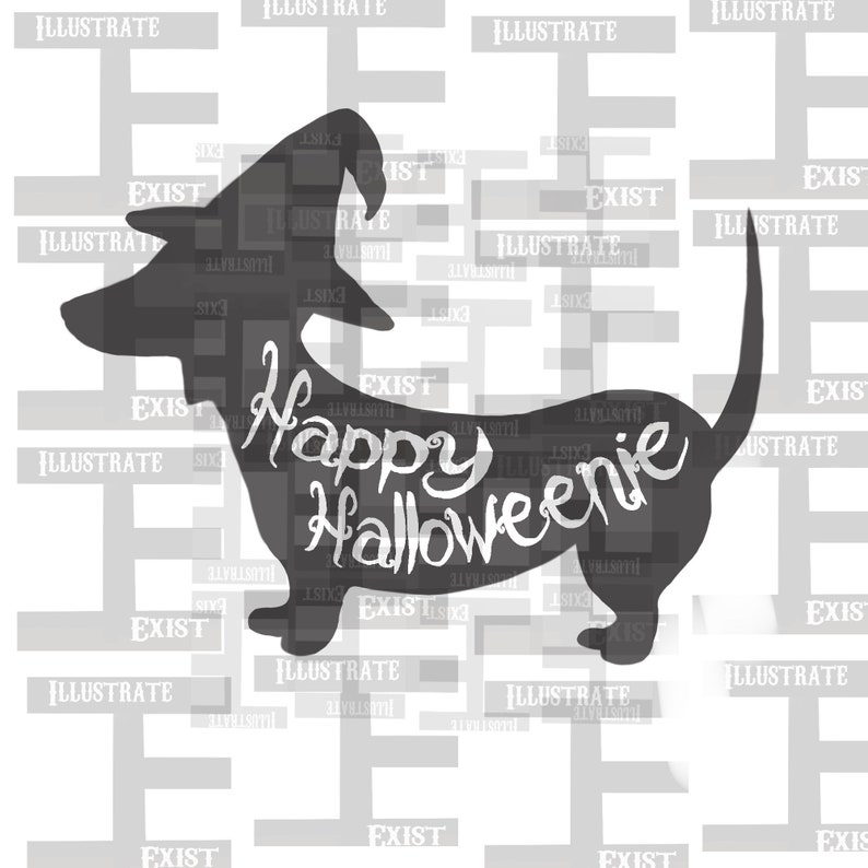 Download Halloween Weenie Dachshund Dog Witch Hat SVG PNG DXF ...