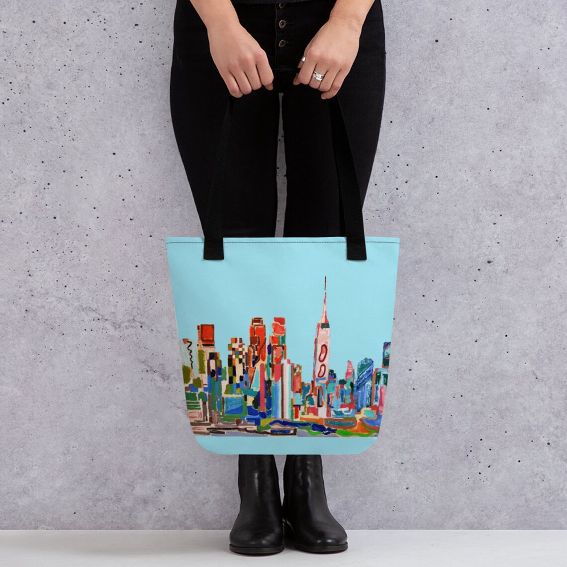 Premium Tote Bag with New York Graphic Etsy