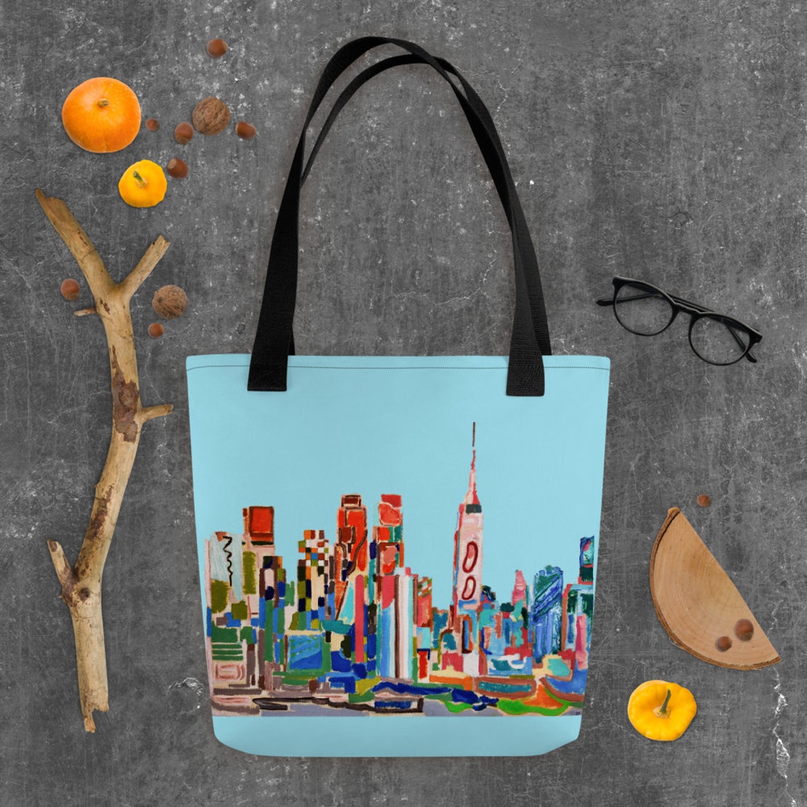 Premium Tote Bag with New York Graphic Etsy