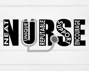 Krankenschwester svg, Nursing svg, Stethoskop svg, Stethoskop für Sublimations- oder Schneiddateien, Arzt svg, svg schnitt Dateien für Cricut, Silhouette