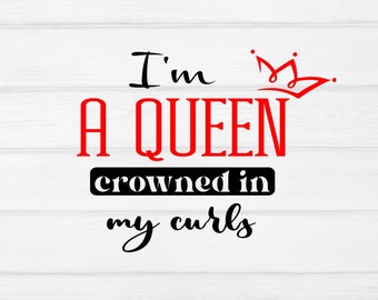 Black queen svg, queen crowned svg, black woman svg, melanin svg, black svg, svg cut file for Cricut, Silhouette, svg dxf eps png pdf jpg
