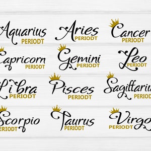 星座バンドル SVG、星占いバンドル SVG、星座 SVG、占星術 SVG、天体 SVG、神秘的な SVG、Cricut、Silhouette 用の SVG カット ファイル