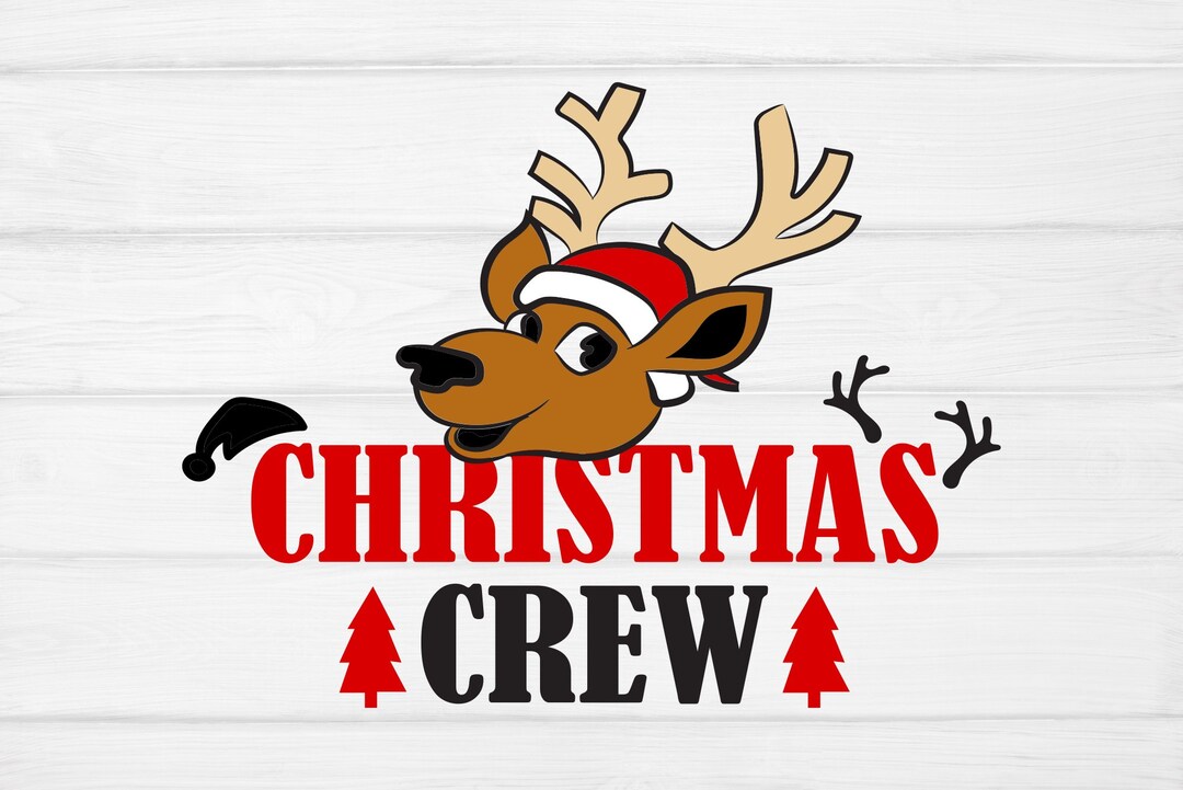 Christmas Crew Svg, Christmas Svg, Reindeer Svg Dxf Eps Png, Holiday