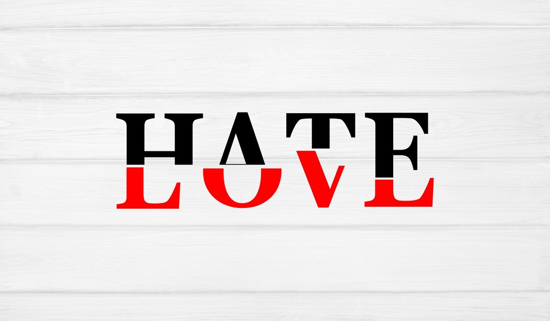 Hate Love Svg, Hate Svg, Love Svg, Valentine Day Svg, Black Girl,heart ...