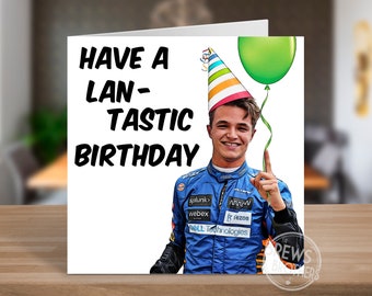 Lando Norris Funny F1 Formula 1 Birthday Card | Racing Gift Ideas | Funny Cards For Him For Her | 2024 Birthday Cards | C134