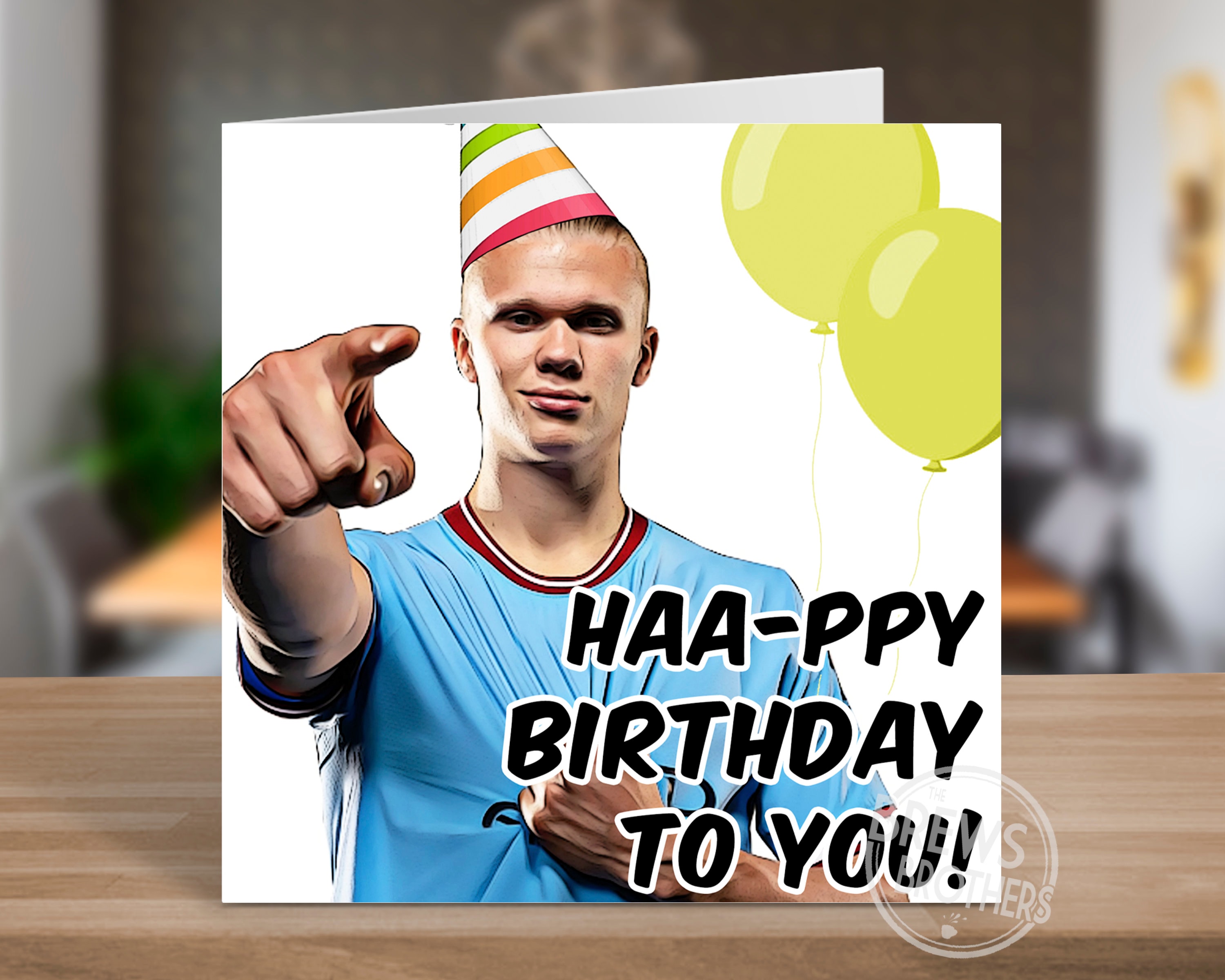 Haaland Manchester City Birthday Card | Man City Funny Erling Haaland Card | Football Fan Birthday Ideas 2024 | C159