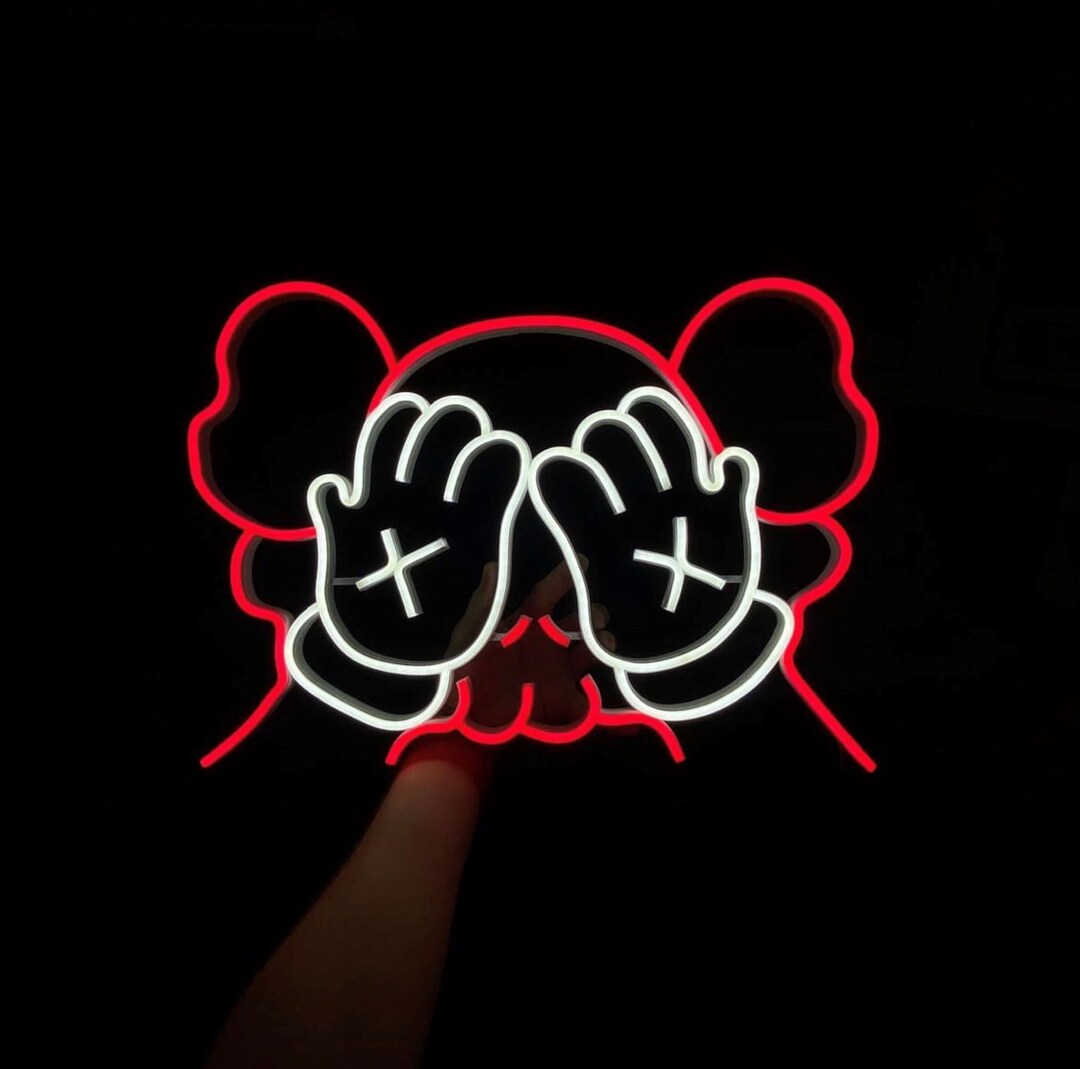 Kaw Neon Sign, Kaws Decoration Led Lamp, Art for Modern Room, Fashion