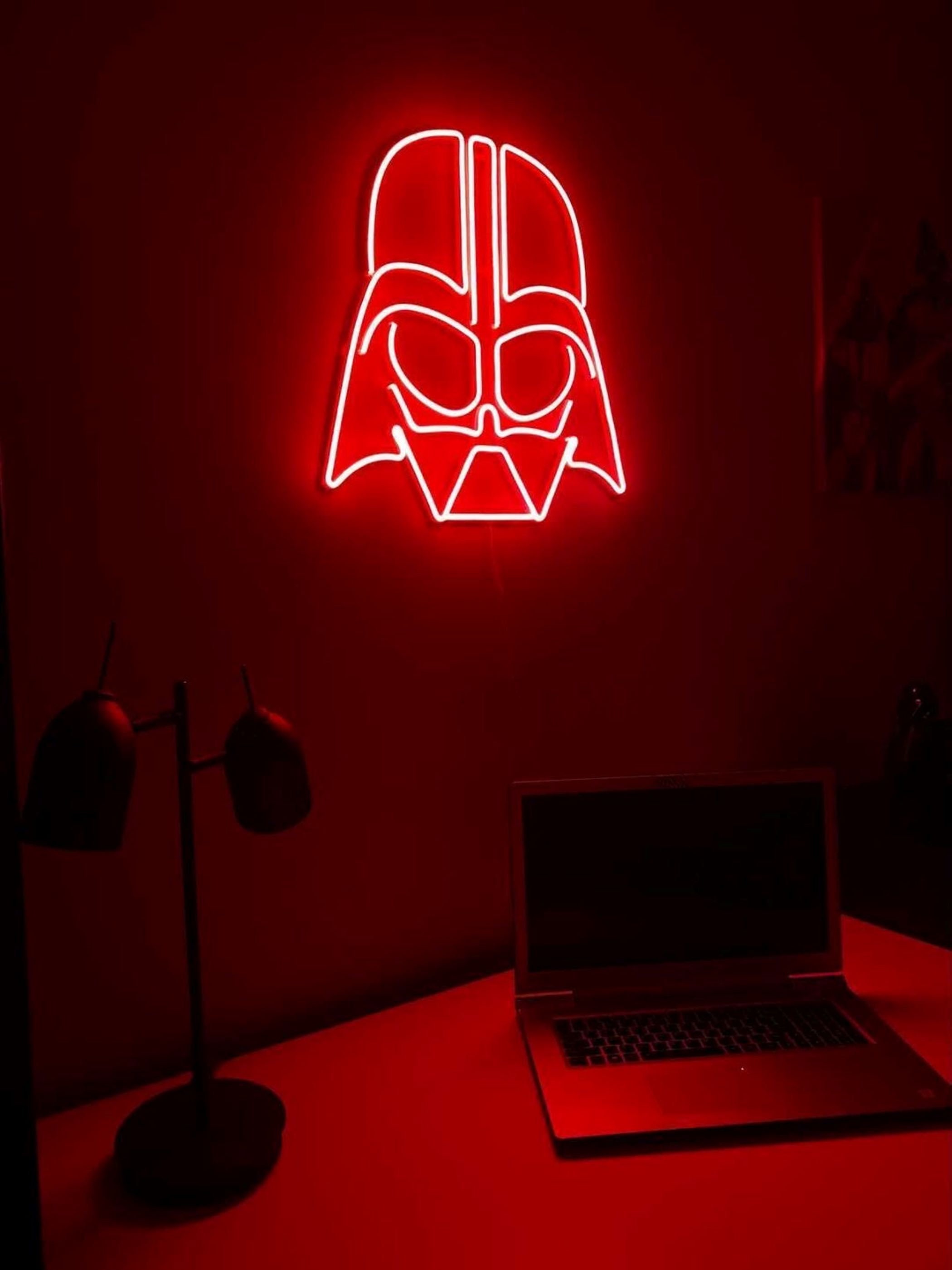 ネオンサイン　ダースベイダー　LED ライト　スターウォーズ　調光可能 ネオンサインダースベイダーLED ライトスターウォーズ調光可能
