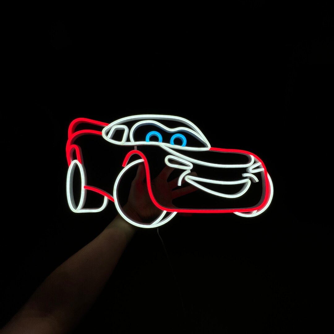 Lightning Mcqueen Neon Led,custom Car for Him,present for Cars Lover