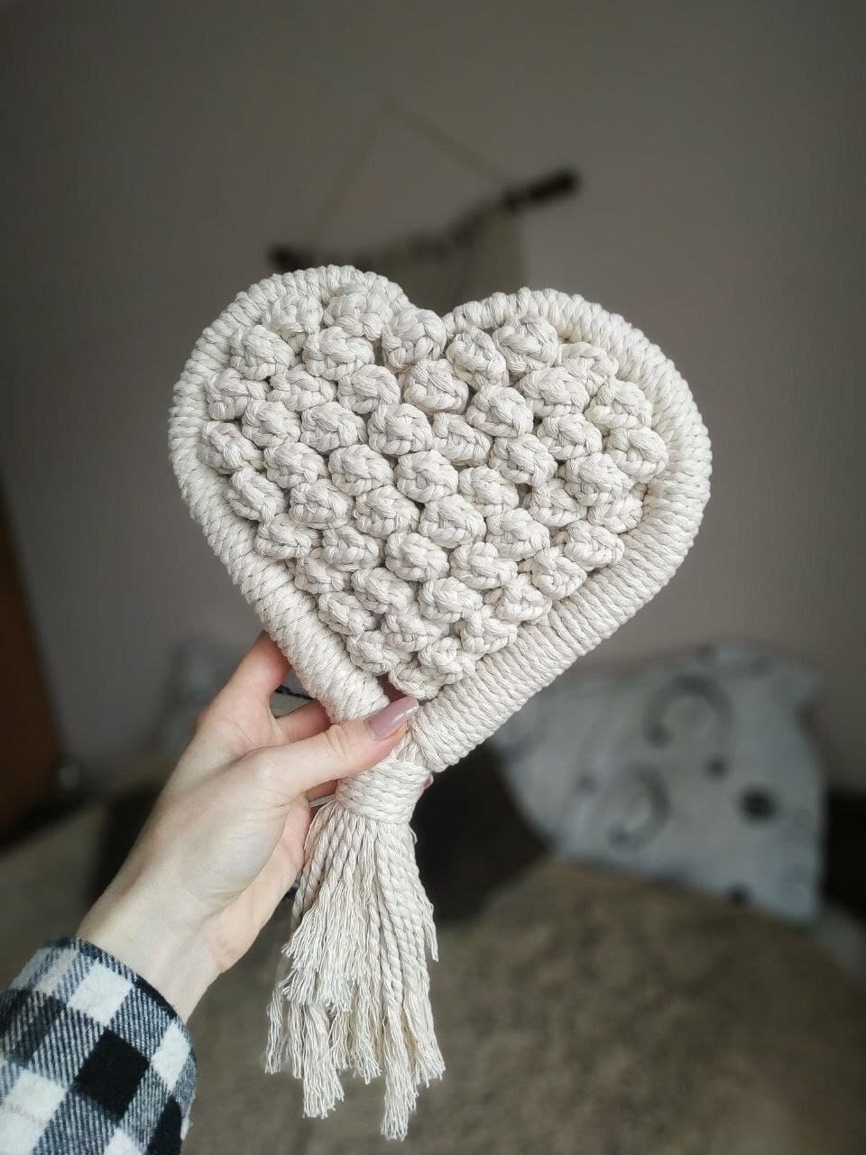 Macrame Heart / Heart / Macrame Heart Wall Hanging / Heart Etsy UK