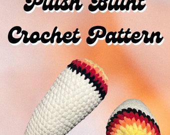 PATTERN for Crochet Plush blunt joint digital pattern for smoke accessories beginner friendly crochet pattern
