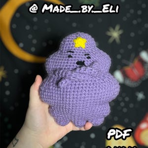 PATTERN for Crochet Lumpy Space Princess digital pattern for adventure time character beginner friendly crochet pattern