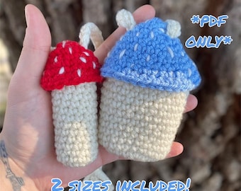 Crochet Mushroom Lighter Holder Pattern, Beginner Friendly (PDF Pattern)