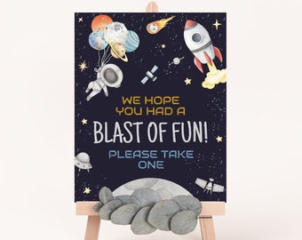 Favors sign, Blast of Fun party decor, Snacks table sign, Outer Space Birthday, Planets Table Sign, Astronaut Party, Instant Download - 39C