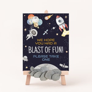 Favors sign, Blast of Fun party decor, Snacks table sign, Outer Space Birthday, Planets Table Sign, Astronaut Party, Instant Download - 39C