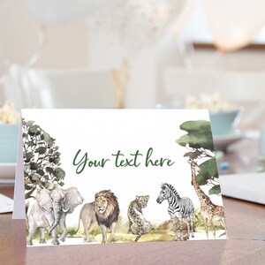 Safari Tischkarten, Dschungel Geburtstagsdekoration, Safari Babyparty, Dschungel Thema Lebensmitteletiketten, Dessert Tischkarten - 35I