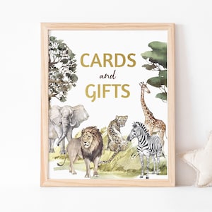 Karten und Geschenke Safari Geschenke Tischschild Safari Tiere Geburtstagsdekoration Safari Geburtstagsparty Babyparty Deko - 35I