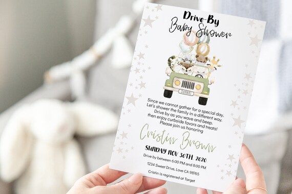 safari baby shower evite