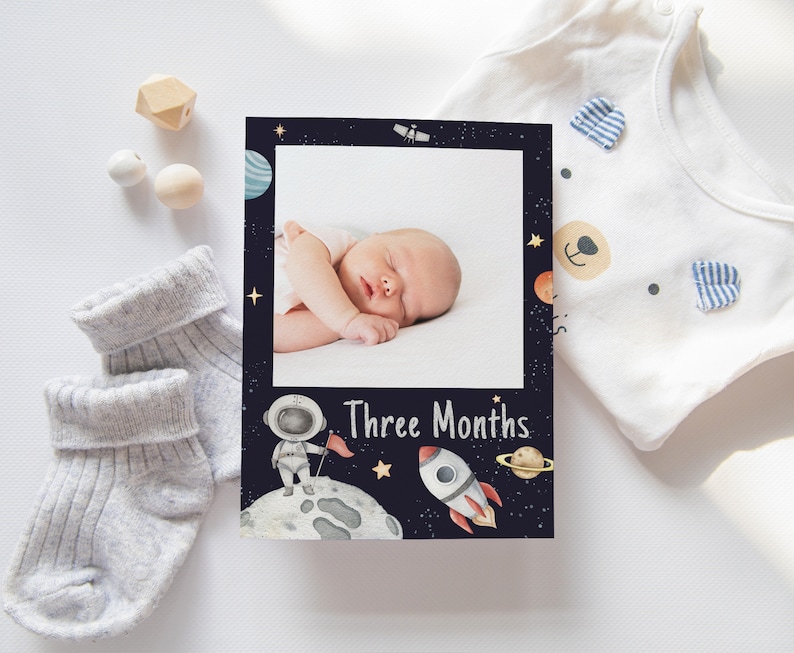 Space Milestone Banner Astronaut Monthly Photo Banner First - Etsy