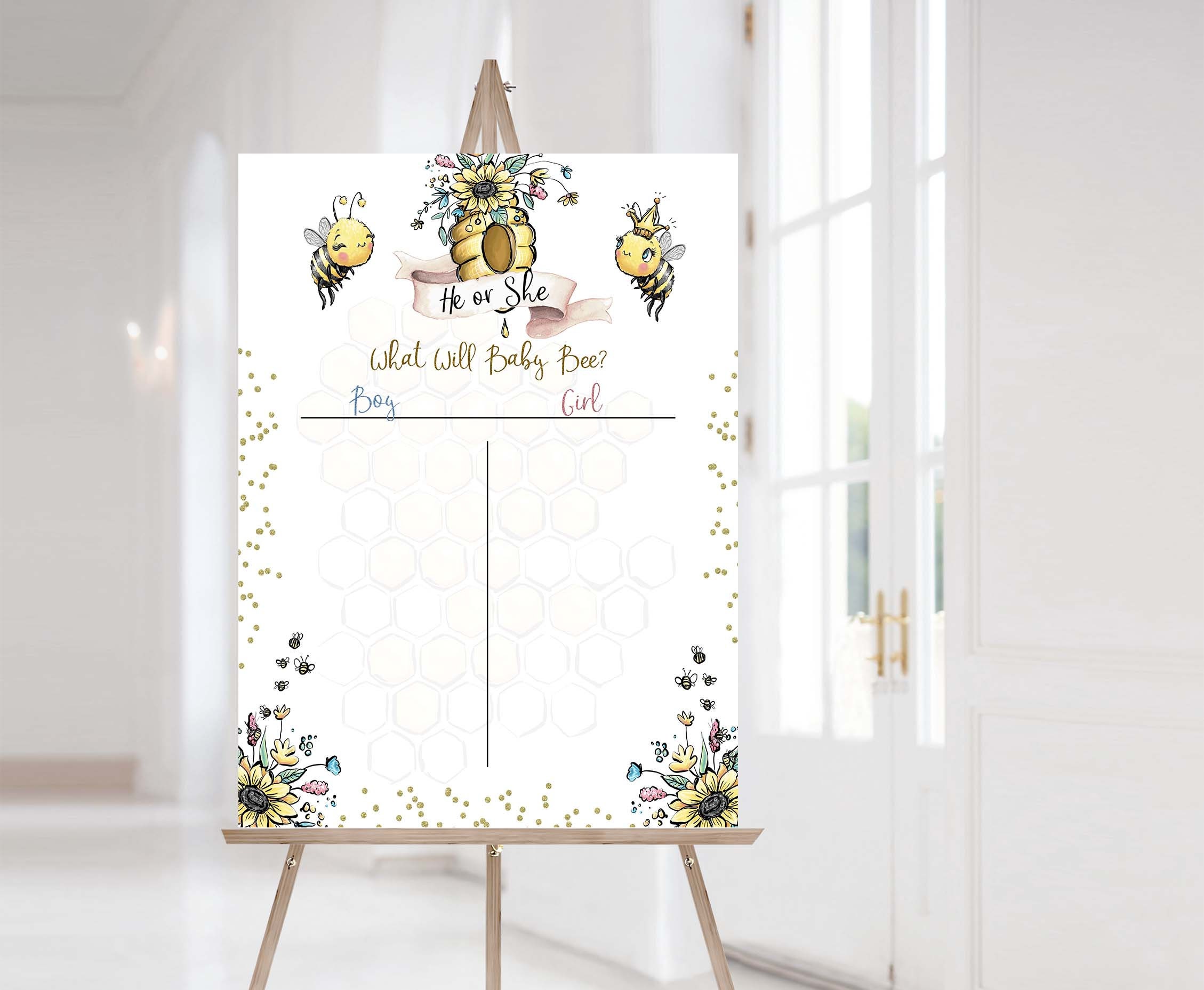 Bee Voting Sign, What Will Baby Bee, Cast Your Vote Poster, Gender ...