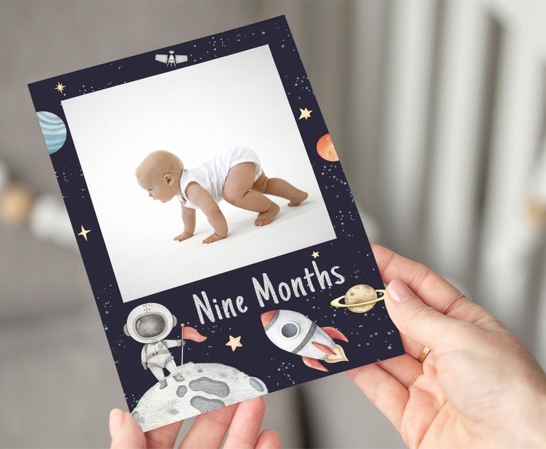 Space Milestone Banner Astronaut Monthly Photo Banner First - Etsy