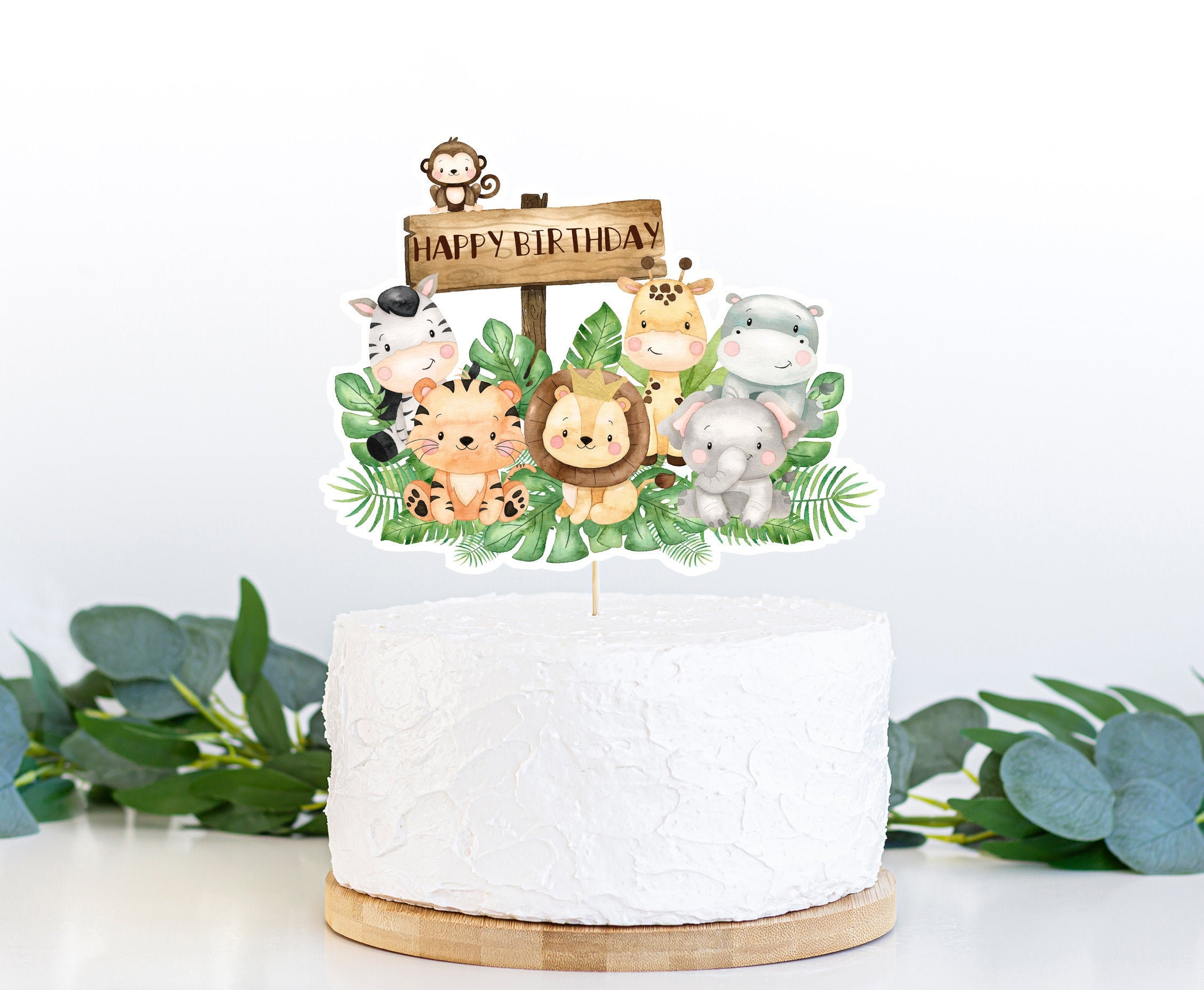 Kit Décoration de Gâteau Safari pour l'anniversaire de votre enfant -  Annikids