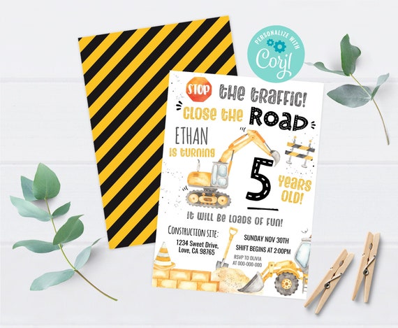 Construction Birthday Invitation Instant Download EDITABLE Dump Truck construction-birthday-invitation-instant-download-editable-dump-truck