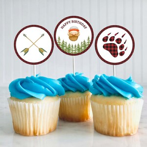 Lumberjack Cupcake Toppers Lumberjack Birthday Party - Etsy