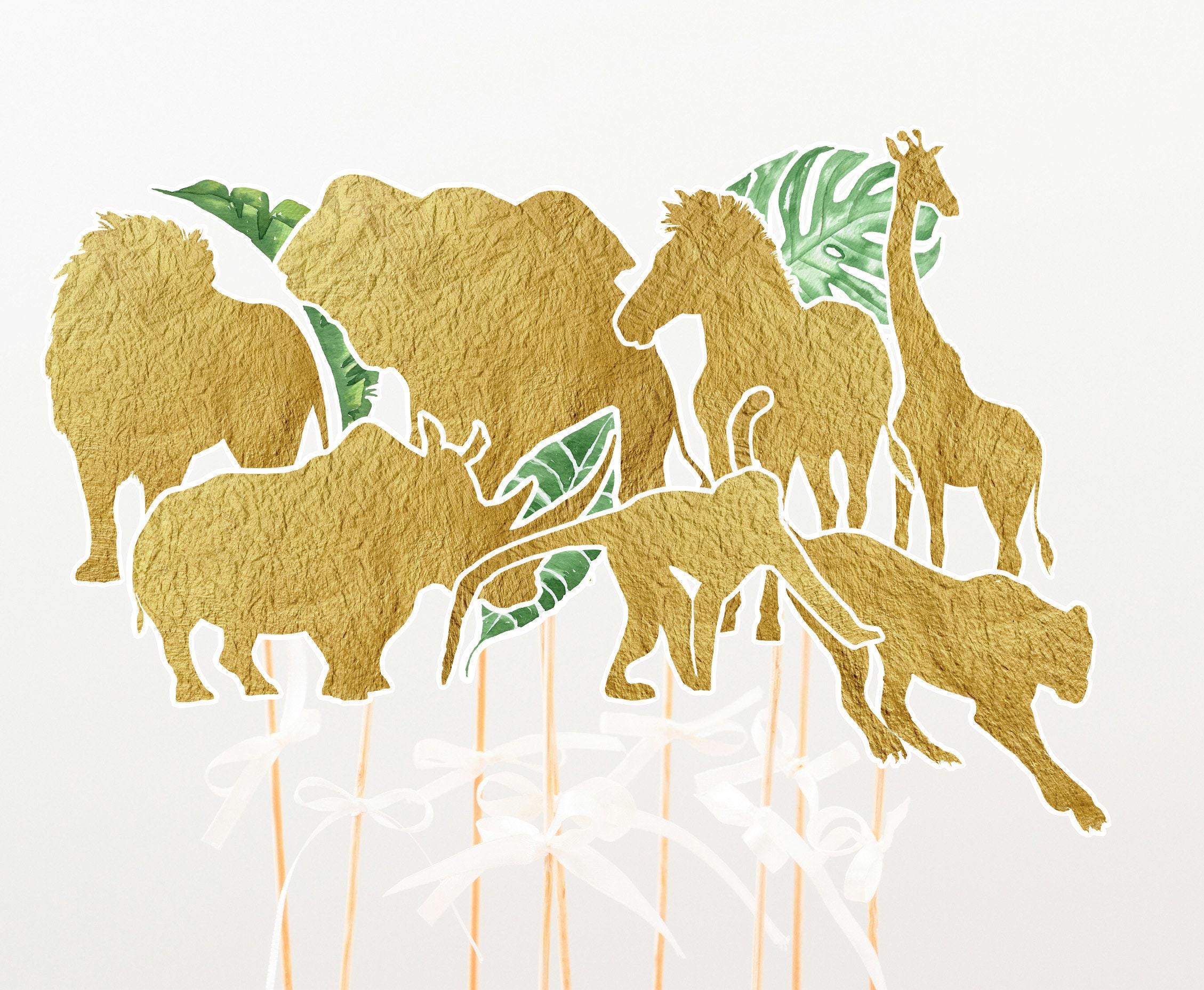 Safari Centerpieces Safari Party Table Decor Jungle Birthday Etsy