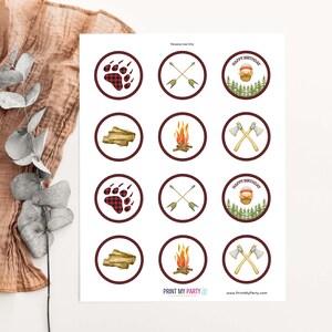 Lumberjack Cupcake Toppers, Lumberjack Birthday Party Decorations ...