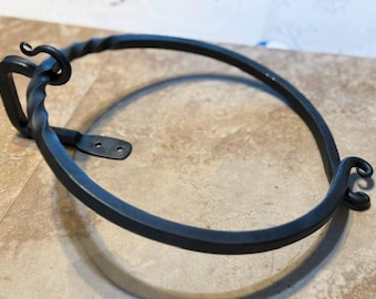 Hand forged Twisted Towel Ring