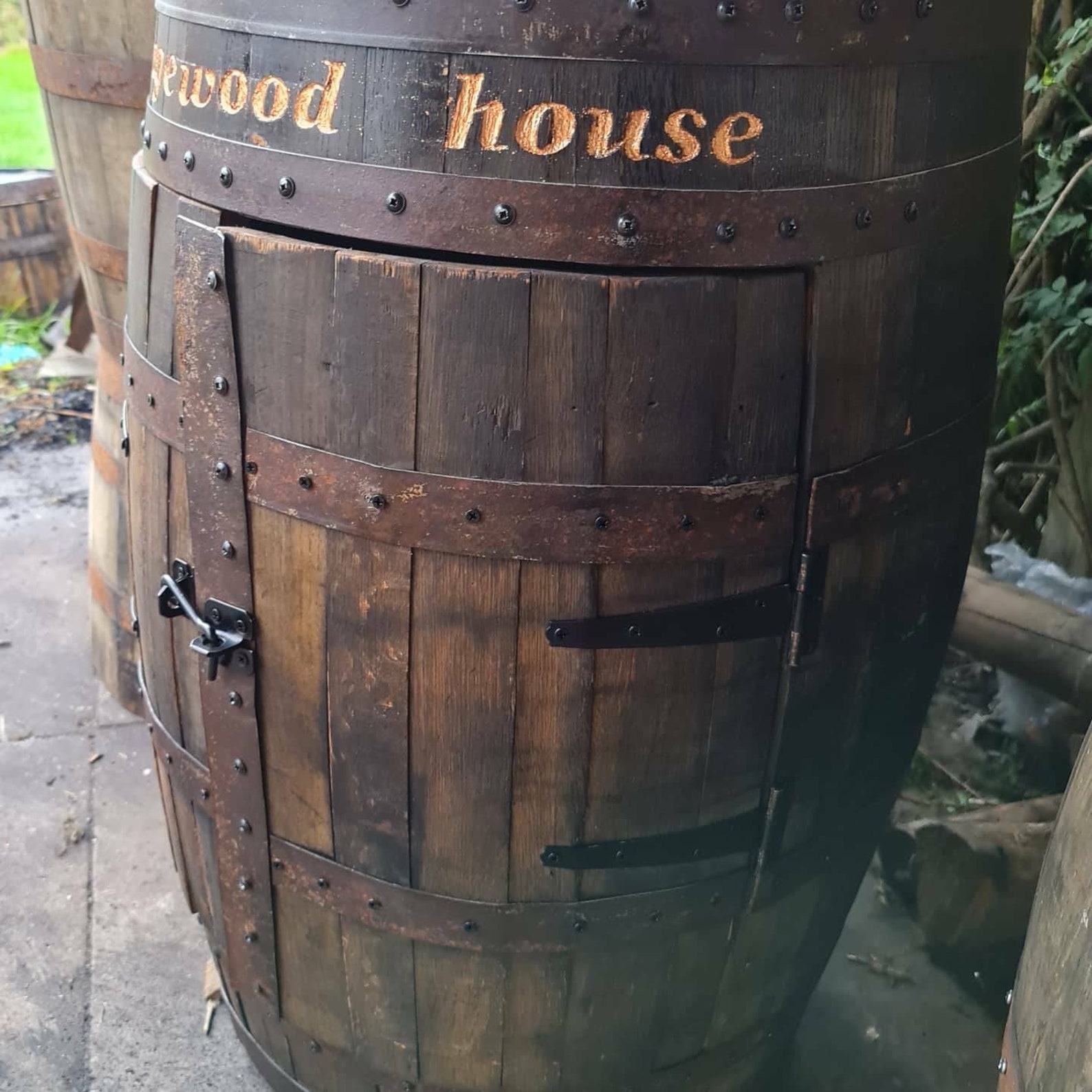 Bespoke Oak Whiskey Barrel Post/parcel Box Made to Order Etsy