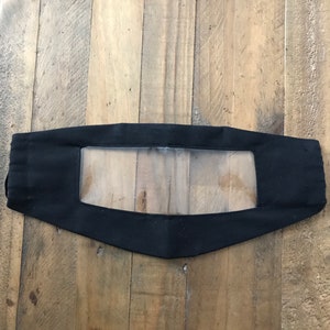 Face Mask with PVC mouth piece in 100% cotton- Made to Order. Please Message the Plumwood Creations