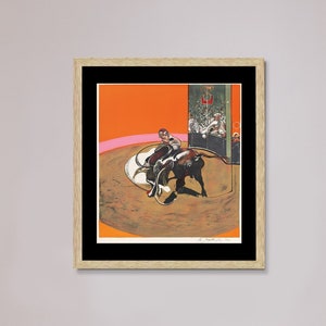 Impresión en lienzo enmarcada de Estudio de torero de Francis Bacon, pintura de obra de arte, póster vintage original, póster publicitario, póster de película en lienzo