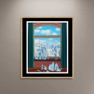O Domínio de Arnheim, René Magritte Impressão em pôster Tela emoldurada, pôster surrealista, tela de arte, pôster vintage, estilo de decoração de parede de arte