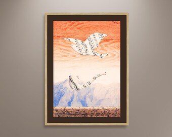 René Magritte 'Moments Musicaux' Framed Canvas Print: Surrealist Art