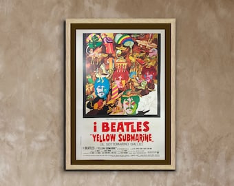 ビートルズ イエローサブマリン (1968) カルト映画ポスター復刻版 約