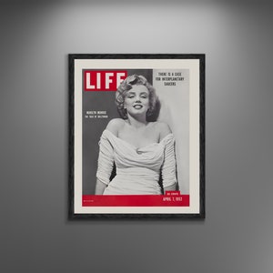 フレーム付】 マリリン・モンロー ポスター アート LIFEマガジン